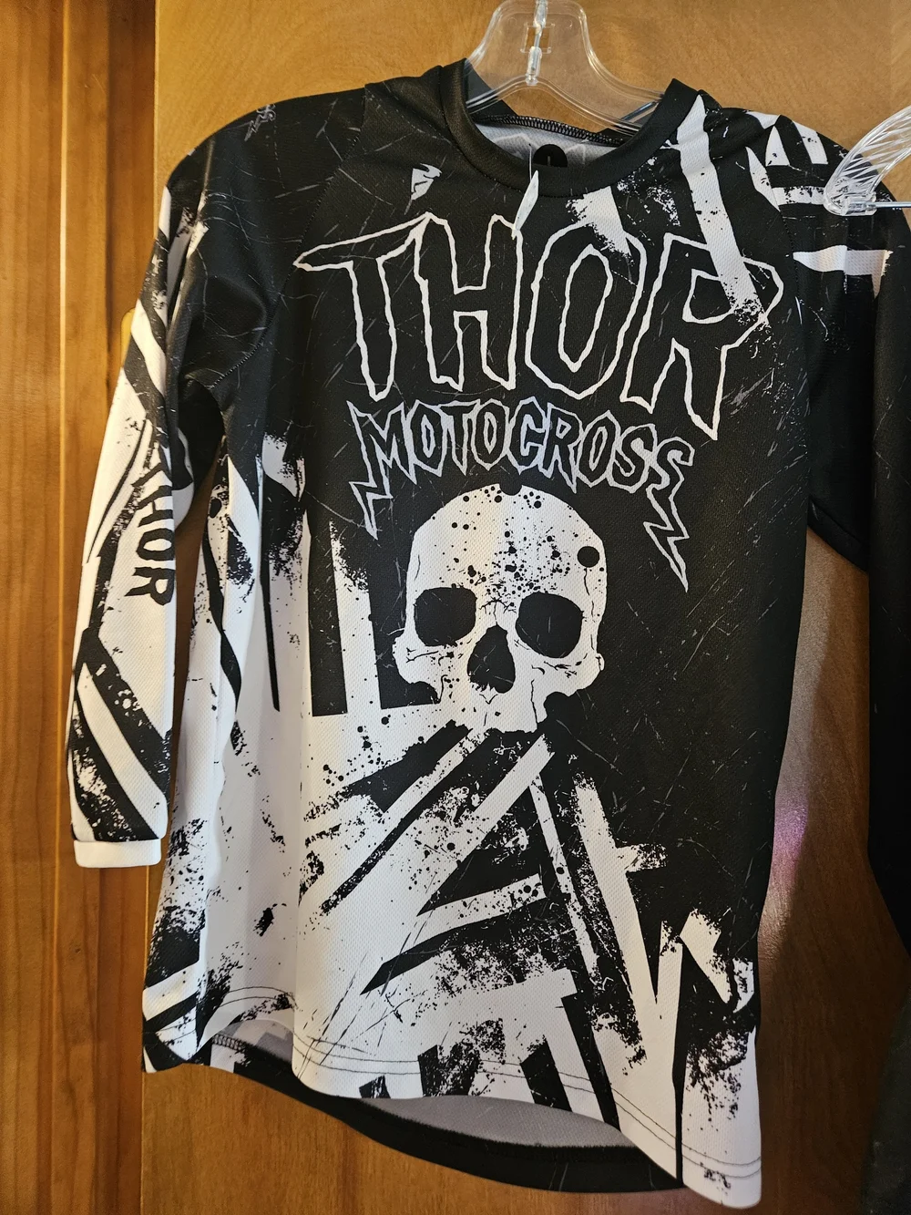 thor Black & White Skull Kids Motocross Gear Set